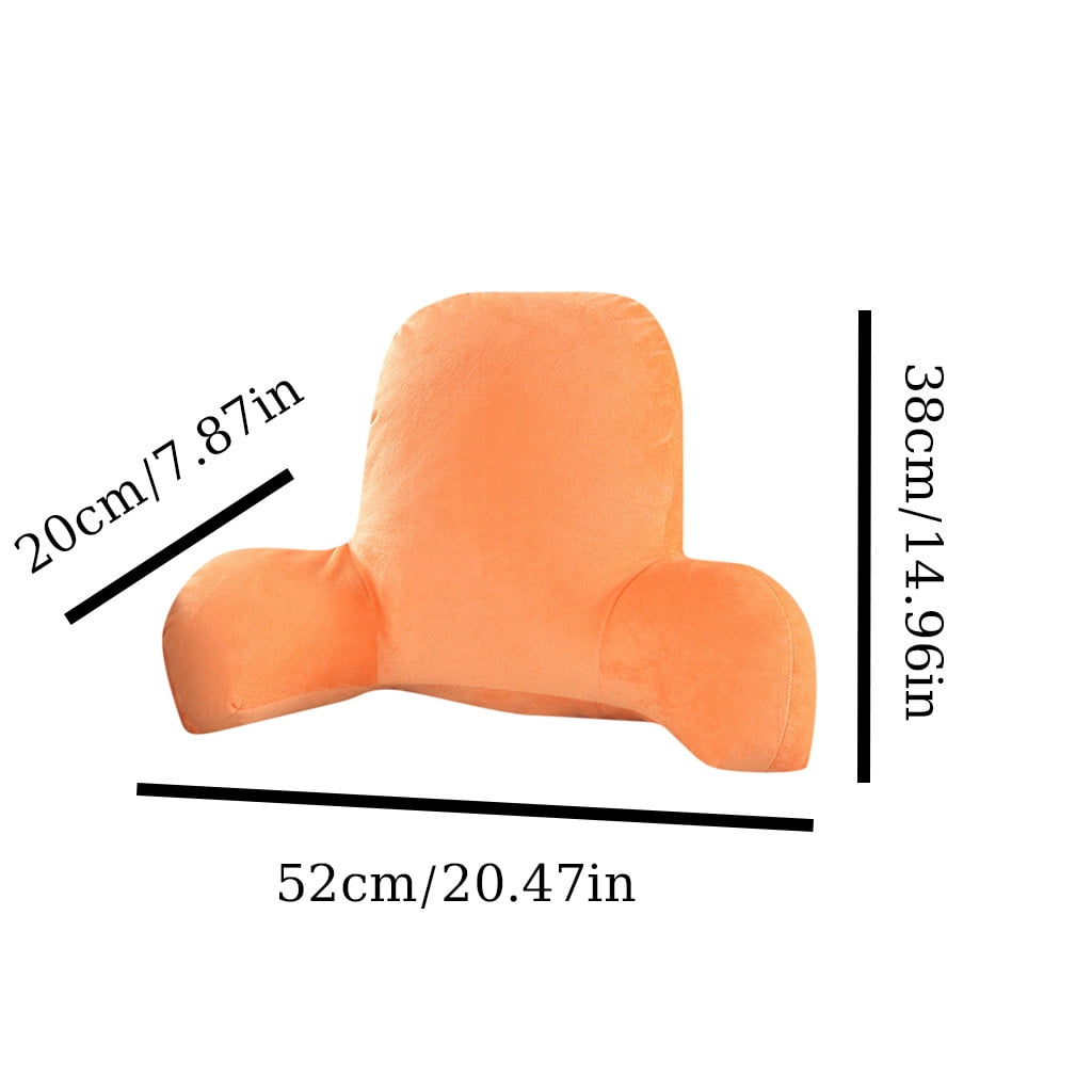 Fluffy Shredded Backrest Pillow with Arms, Back Rest for Bed Sitting, Plush Big Backrest Lumbar Support Chair Cushion, Foam ... - Hotel Quality Plush Sleeping Pillows Detail