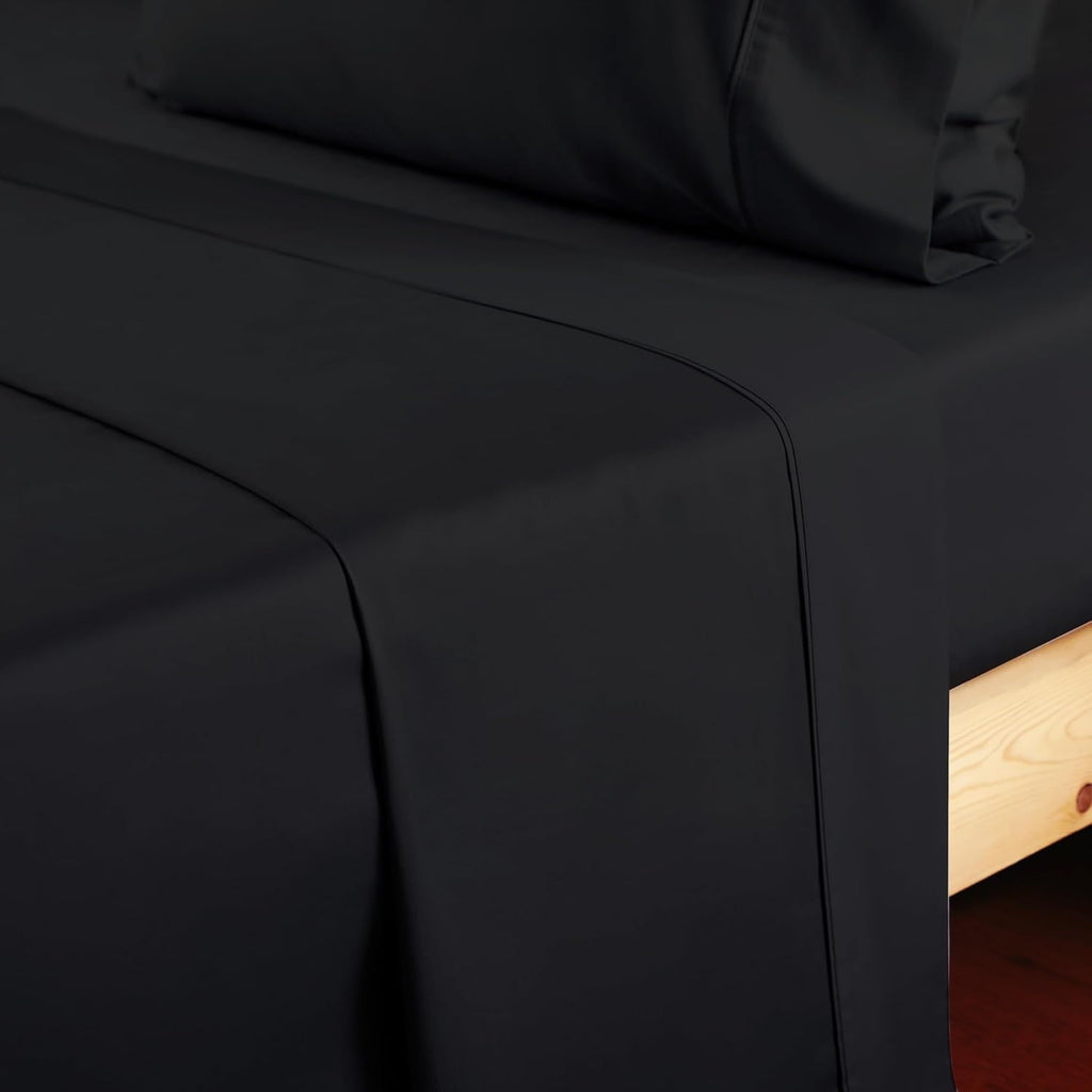Ultra-Soft Sheet Only, 600 Thread Count 100% Egyptian Top Sheet 1Pcs, Cool & Breathable Bed Sheets Wrinkle, Fade, Stain Resistan... - Cooling Hotel Quality Bedding Sheets and Pillowcases Detail