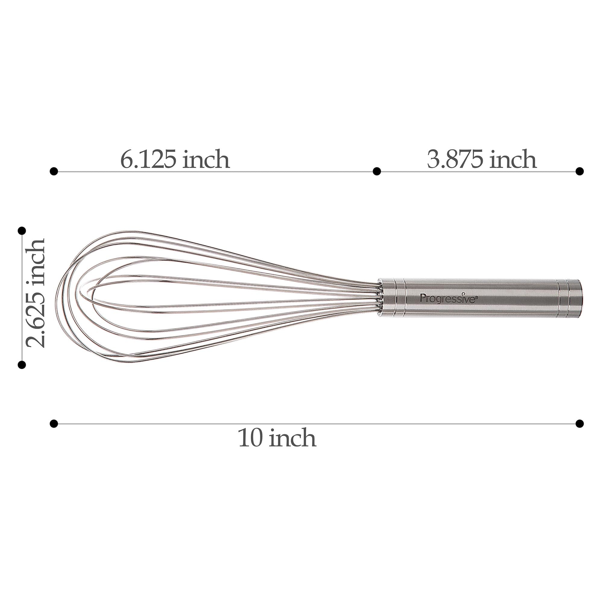 Time-Saving 10" Stainless Steel Balloon Whisk - Kitchen Gadget Tool for Quick Food Prep Detail