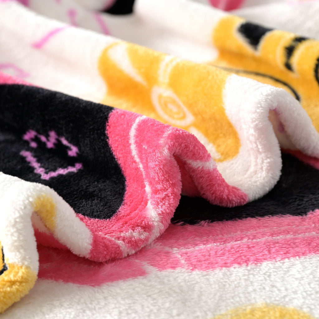 Super Soft Flannel WTC Hanging Plush Throw - Luxury Knitted Decorative Throw Blanket with Fringes Detail