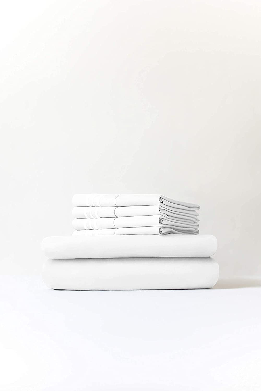 Cooling Sateen 6-Piece Breathable and Cooling Sheet Set With Extra Matching Pillowcases - King Size Bed Sheets Fits 8"-16... - Cooling Hotel Quality Bedding Sheets and Pillowcases Detail