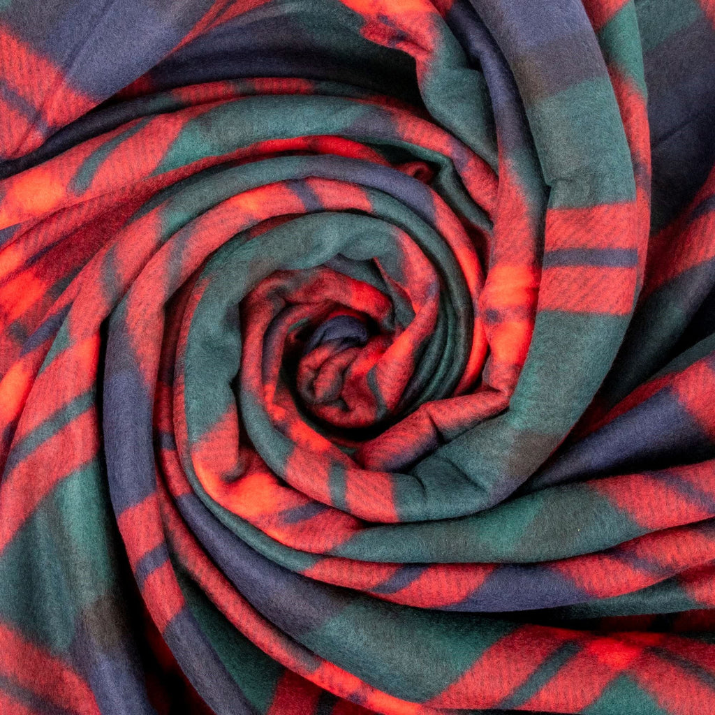 Super Soft Flannel Single Plaid Color 60"L x 50"W Fleece Throw Blanket for Fall, Winter, Spring, Summer, Men, Women, Children & Pets in ... - Cozy Fleece Throw Blanket for Couch & Bed Detail