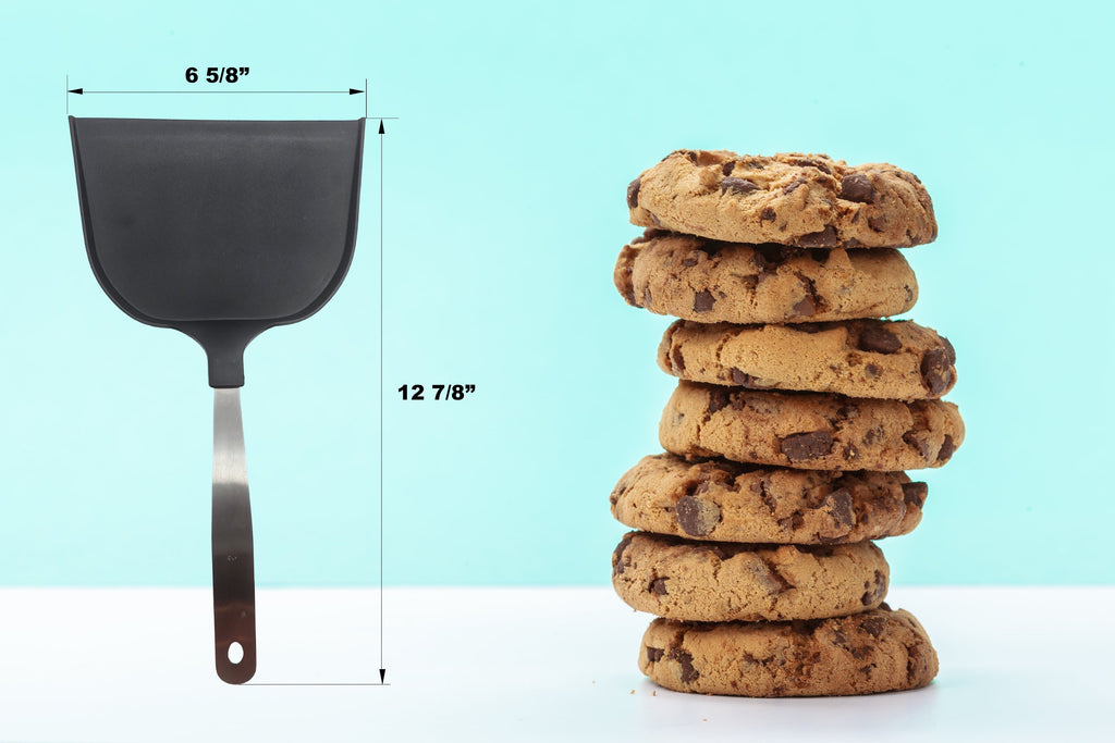 Professional Grade Jumbo Baking 12.8 in Stainless Steel Nylon Kitchen Spatula - Multi-Purpose Hand Tool for Daily Meal Prep Detail