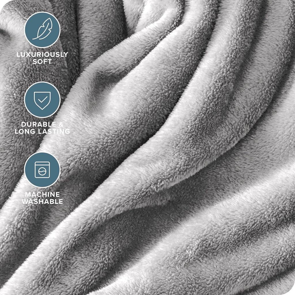 Cozy Fleece Twin Size Blanket for Bed, 60x80inch Super Cozy Soft Bed Blanket for Sleep Snap, Lightweight Reversible Blankets and ... - Super Soft Reversible Sherpa Flannel Blanket Detail