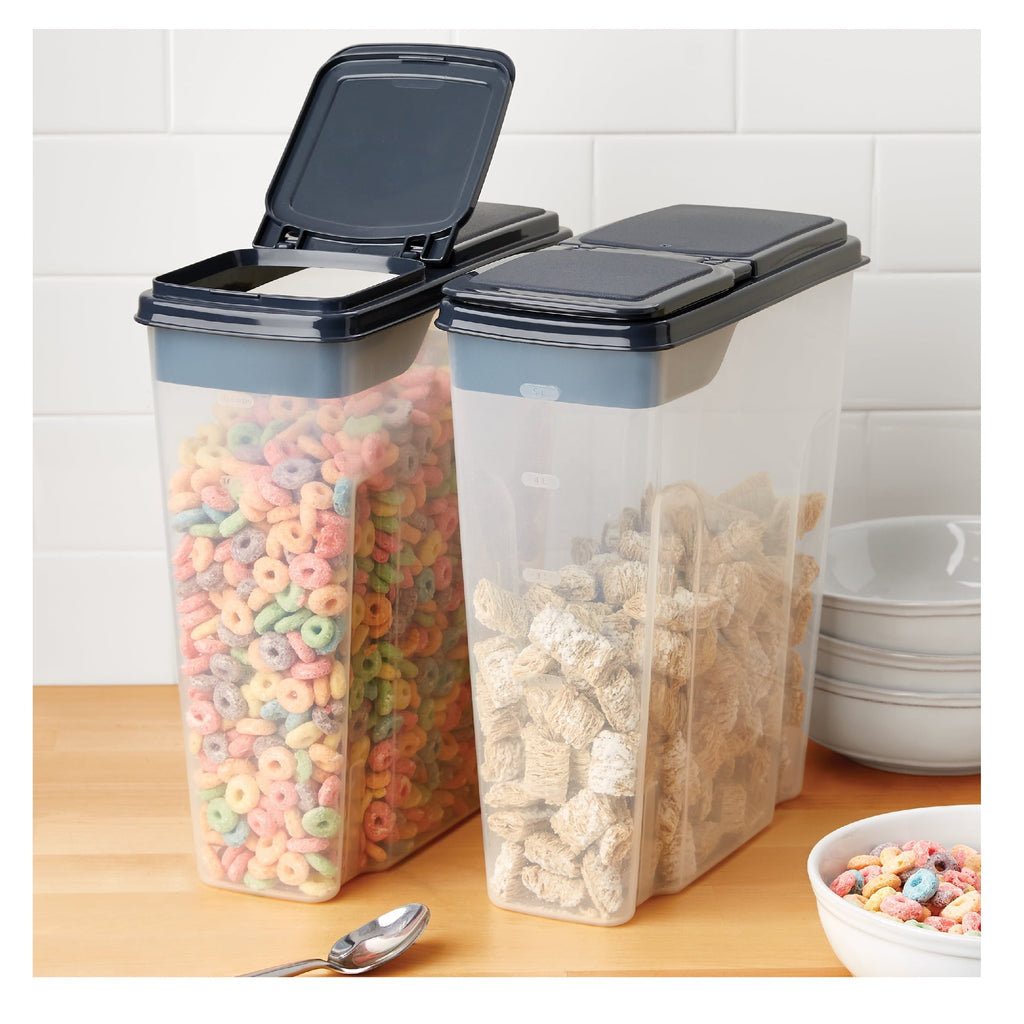 Fun Food Fidget 2-Pack Plastic Cereal Keeper Storage Containers, Kitchen Pantry Organizer Canisters for Cereal and Dry Food... - Deliciously Soft Cupcake Sensory Glob Detail