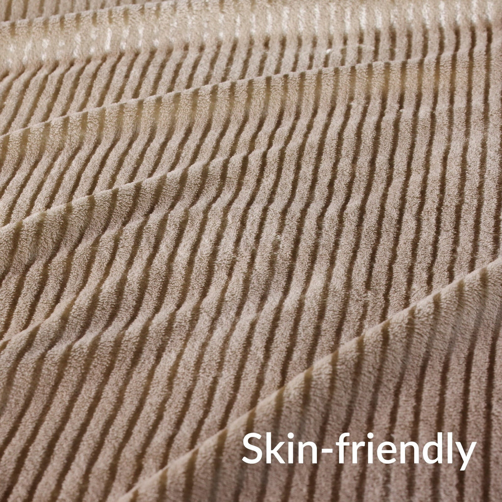 Super Soft Flannel Soft Throw Blanket, 50"x60", Camel - Lightweight Plush Warm Blanket for All Seasons Detail