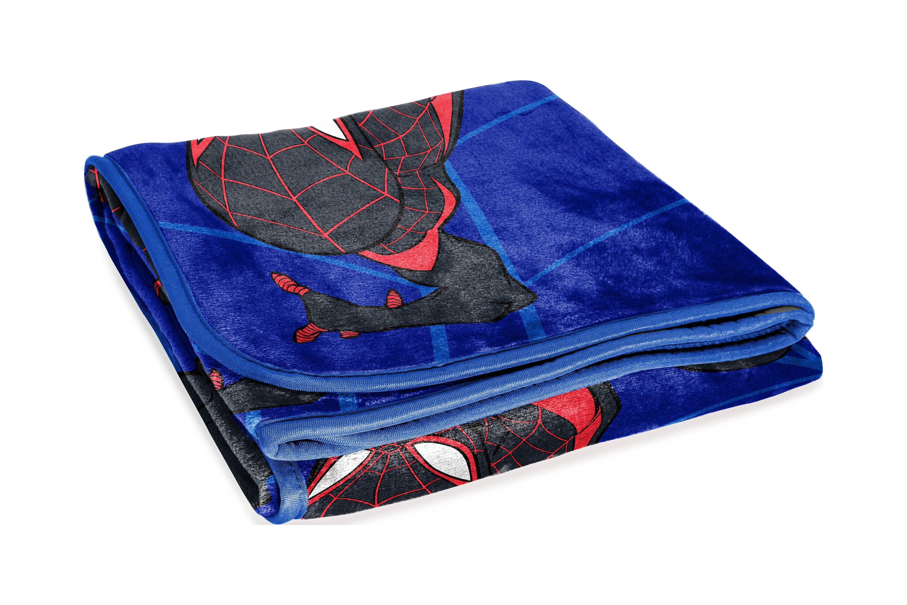 Super Soft Flannel Kids Throw Blanket, 46 x 60, Microfiber, Blue, Marvel - Cozy Fleece Throw Blanket for Couch & Bed - Default Title