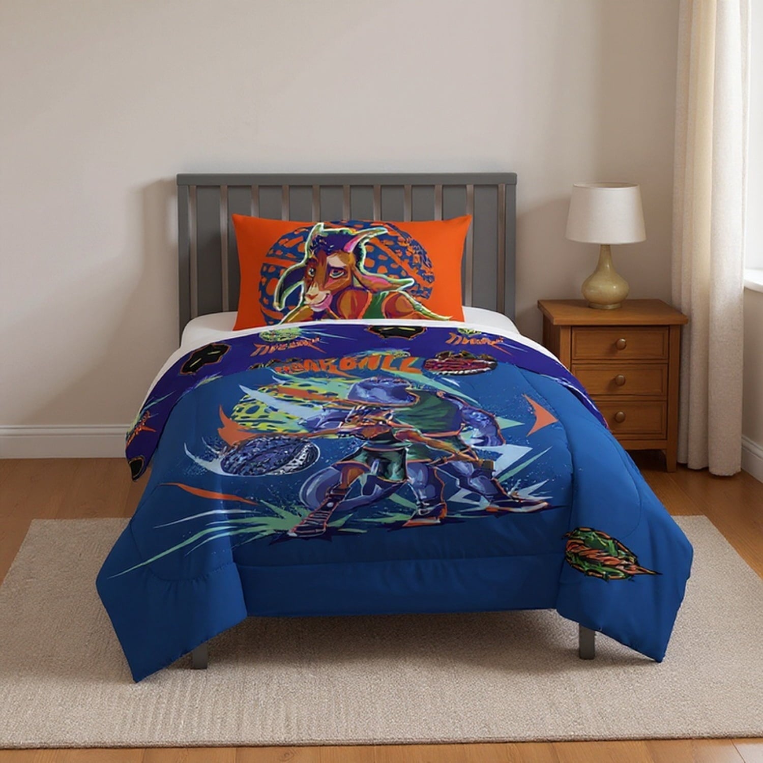 Luxurious Quilted 2 Piece Twin/Full Kids Reversible Comforter and Pillowcase Bedding Set, Multicolor,Twin/Full - All-Season Down Alternative Comforter Insert Detail