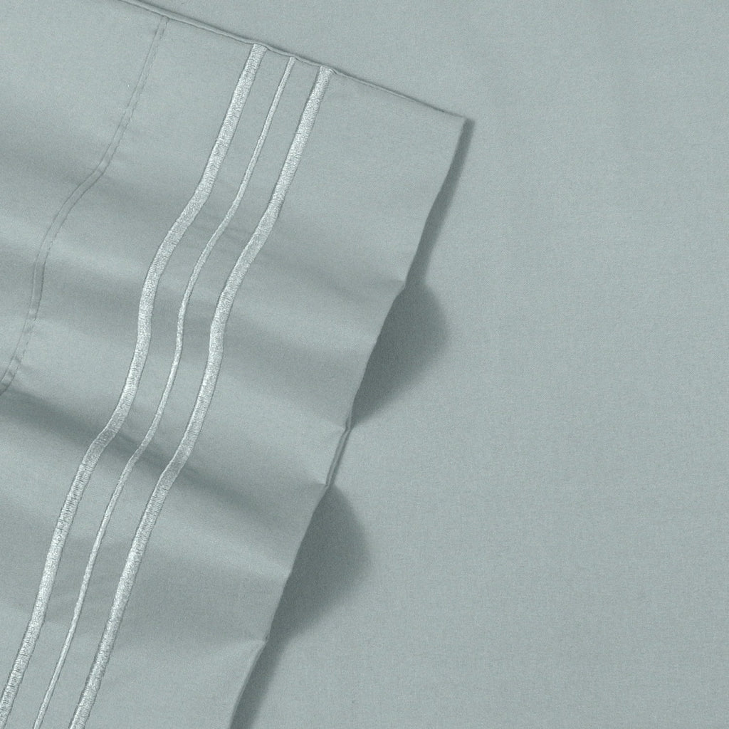 Premium Egyptian Cotton 1800 Series Classic 4-Piece 1800 Thread Count 100 GSM Bed Sheet, Queen - Cooling Hotel Quality Bedding Sheets and Pillowcases Detail