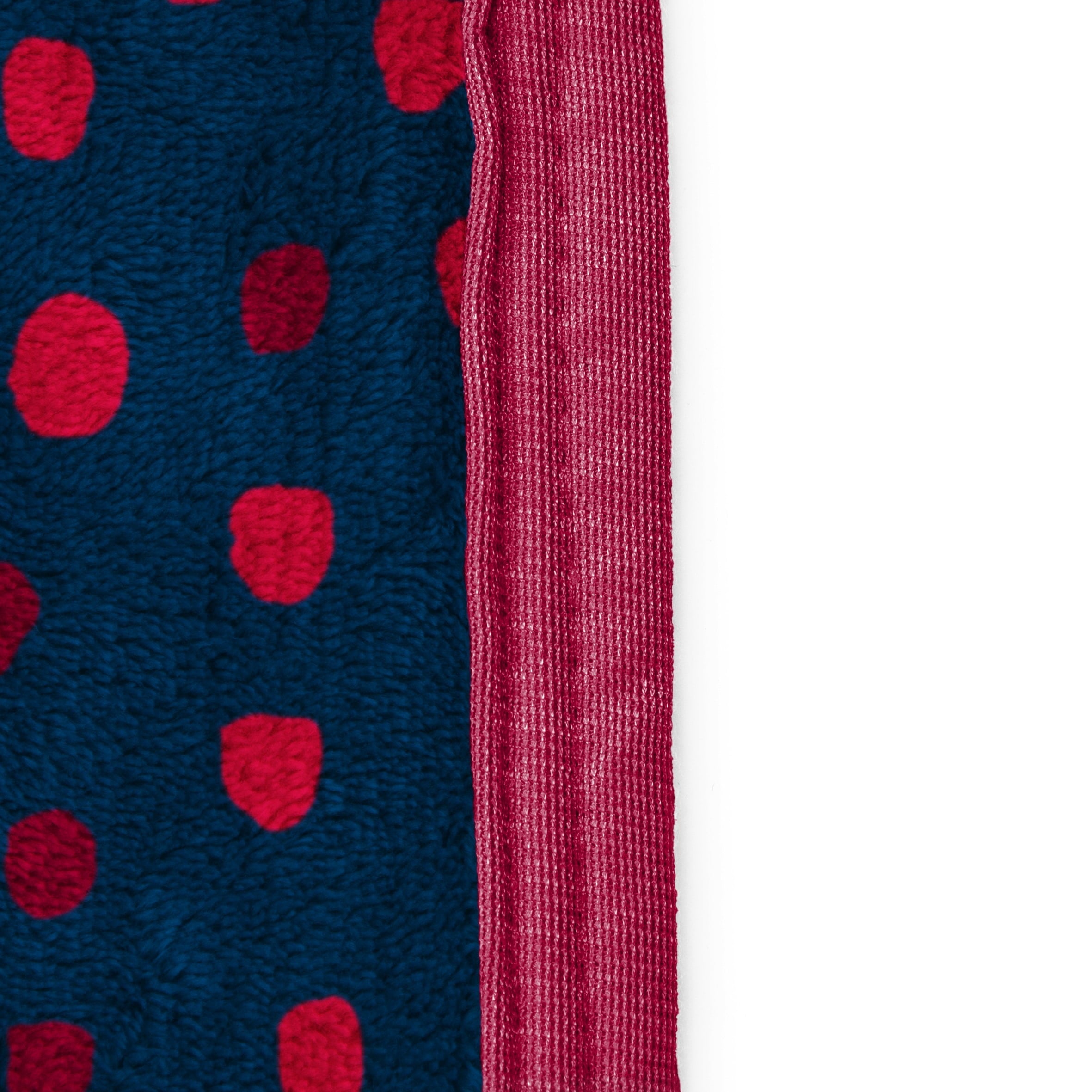 Super Soft Flannel Strawberry Shortcake Berry Meadows 46" x 60" Coral Fleece Throw Blanket, Kids, Polyester, Navy - Lightweight Plush Warm Blanket for All Seasons Detail