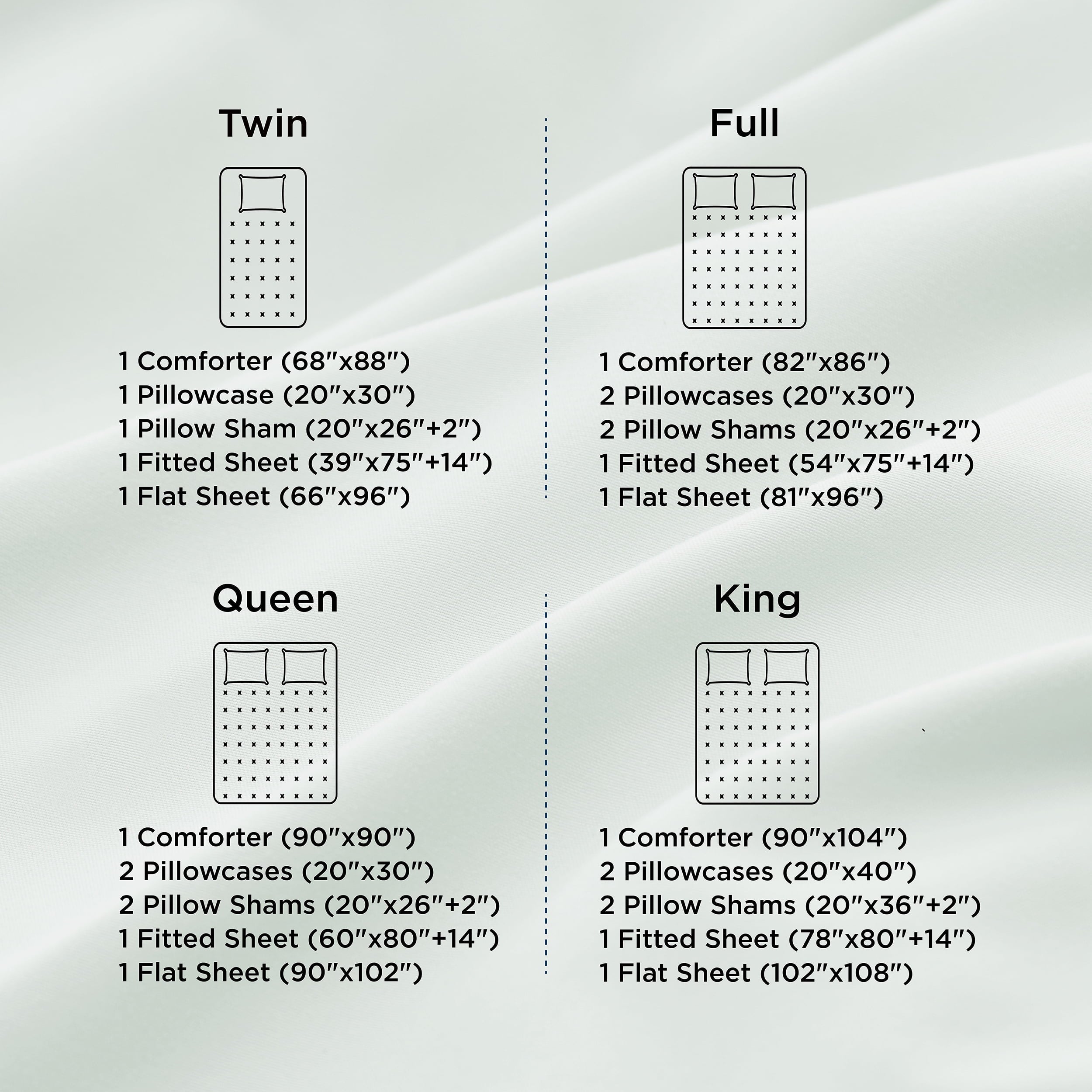 Luxurious Quilted Queen Comforter Set Sage Green, 7 Pieces Lightweight Queen Bedding Sets, Contrasting Design - All-Season Down Alternative Comforter Insert Detail