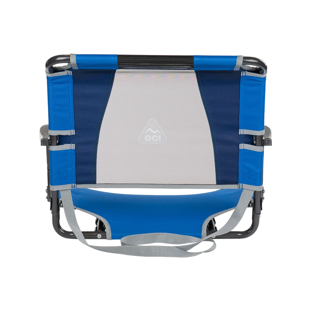 Secure-Hook Big Comfort Stadium Chair with Armrests - Choice 465 - Grandstand Cushion Seat with Secure Under-Bench Hooks Detail