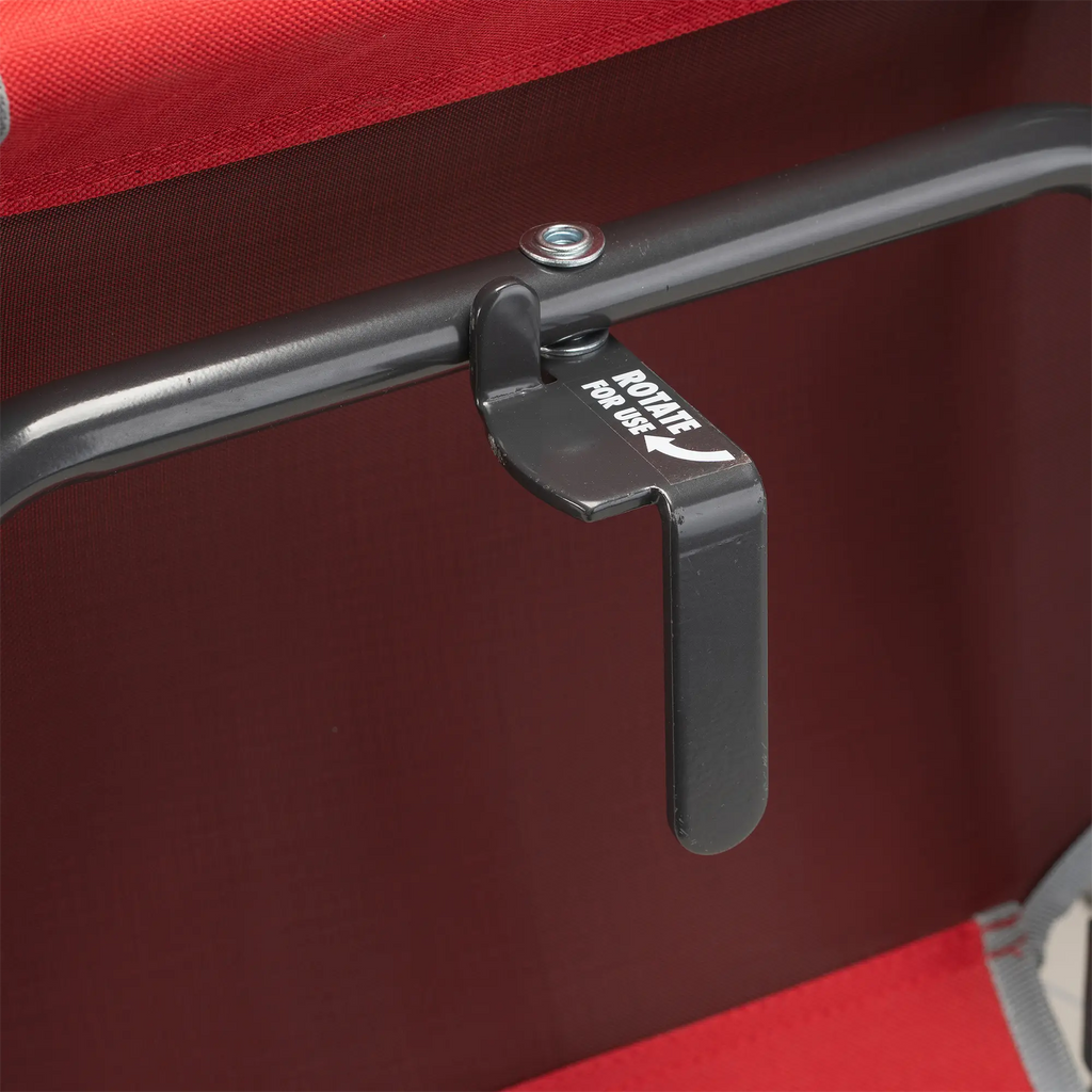 Secure-Hook Big Comfort Stadium Chair with Armrests - Choice 465 - Grandstand Cushion Seat with Secure Under-Bench Hooks Detail