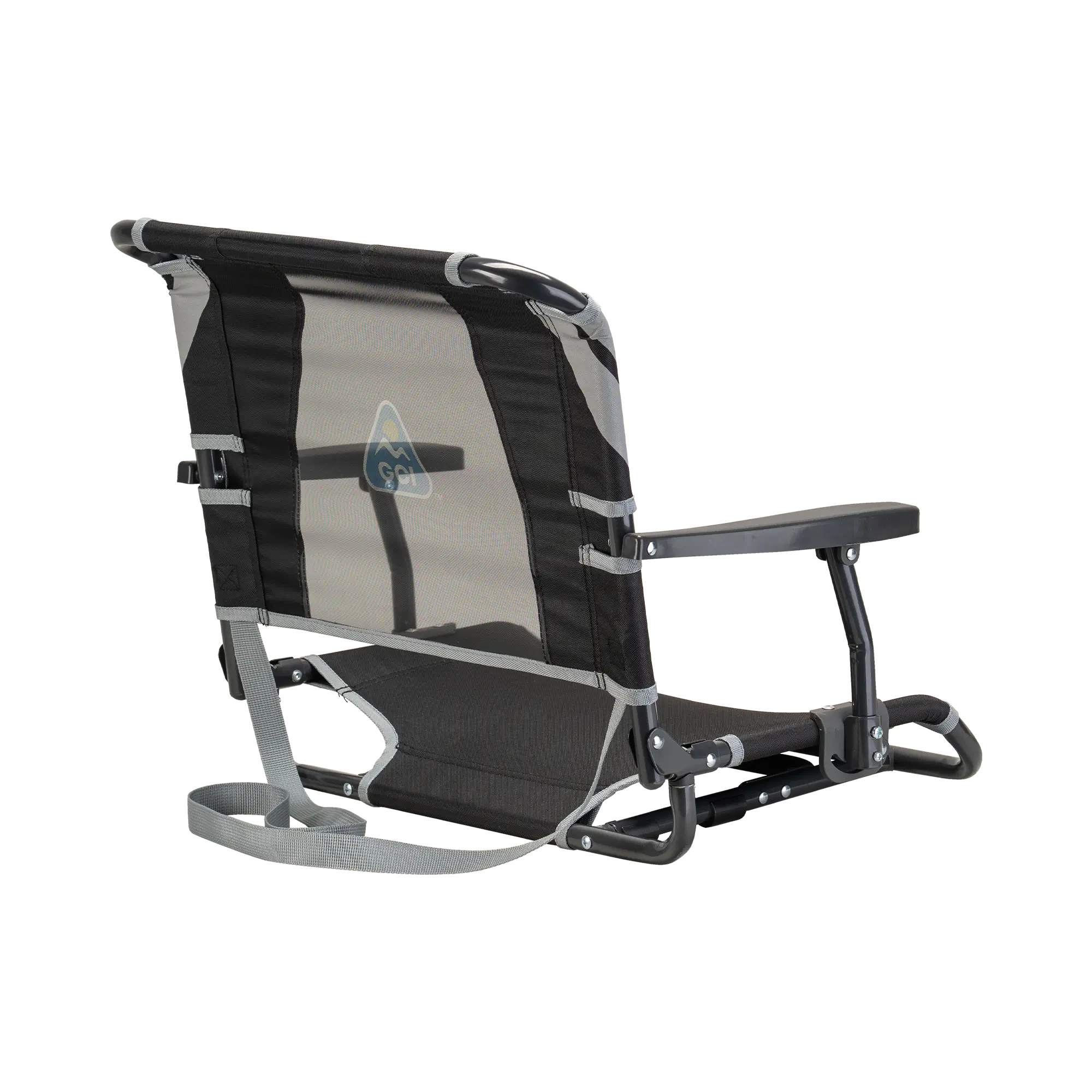 Secure-Hook Big Comfort Stadium Chair with Armrests - Choice 465 - Grandstand Cushion Seat with Secure Under-Bench Hooks Detail