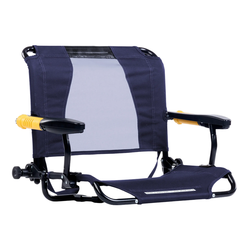 Heavy-Duty Freestyle Stadium Rock-Cliner - Choice 540 - Patented Spring-Action Rocking Chair for Camping - Rich Blue