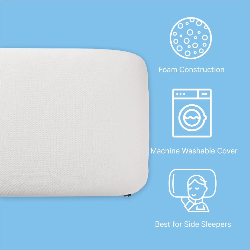 Ergonomic Memory Foam Essential Cooling Foam Pillow, Standard - Decorative Throw Pillow Cushion for Sofa & Bed Detail