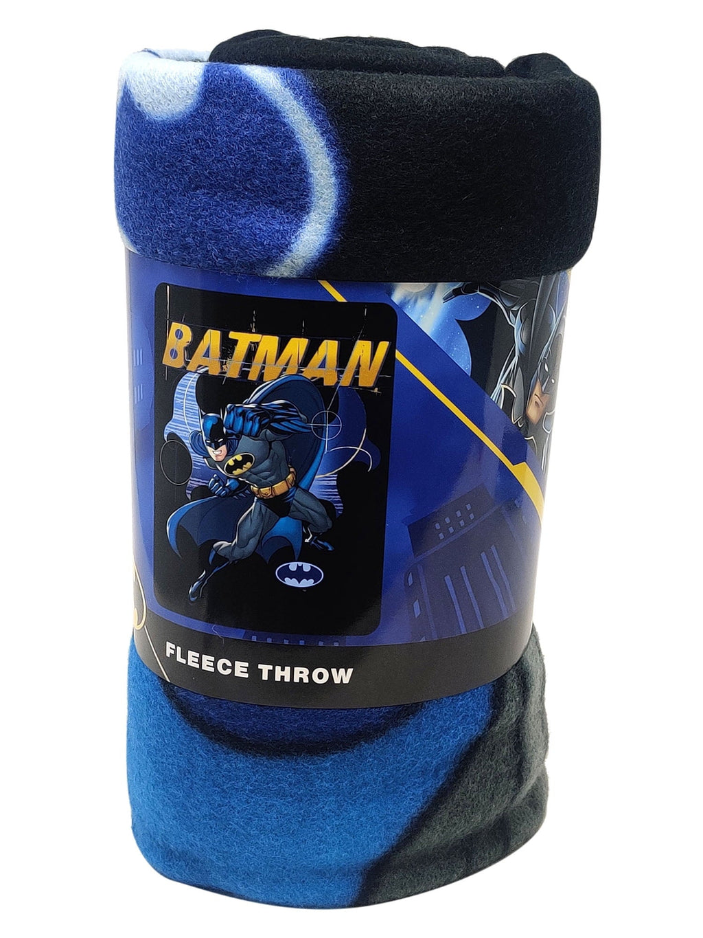 Decorative Knitted Throw Blanket 45" x 60" Dark Knight Superhero - Super Soft Reversible Sherpa Flannel Blanket Detail