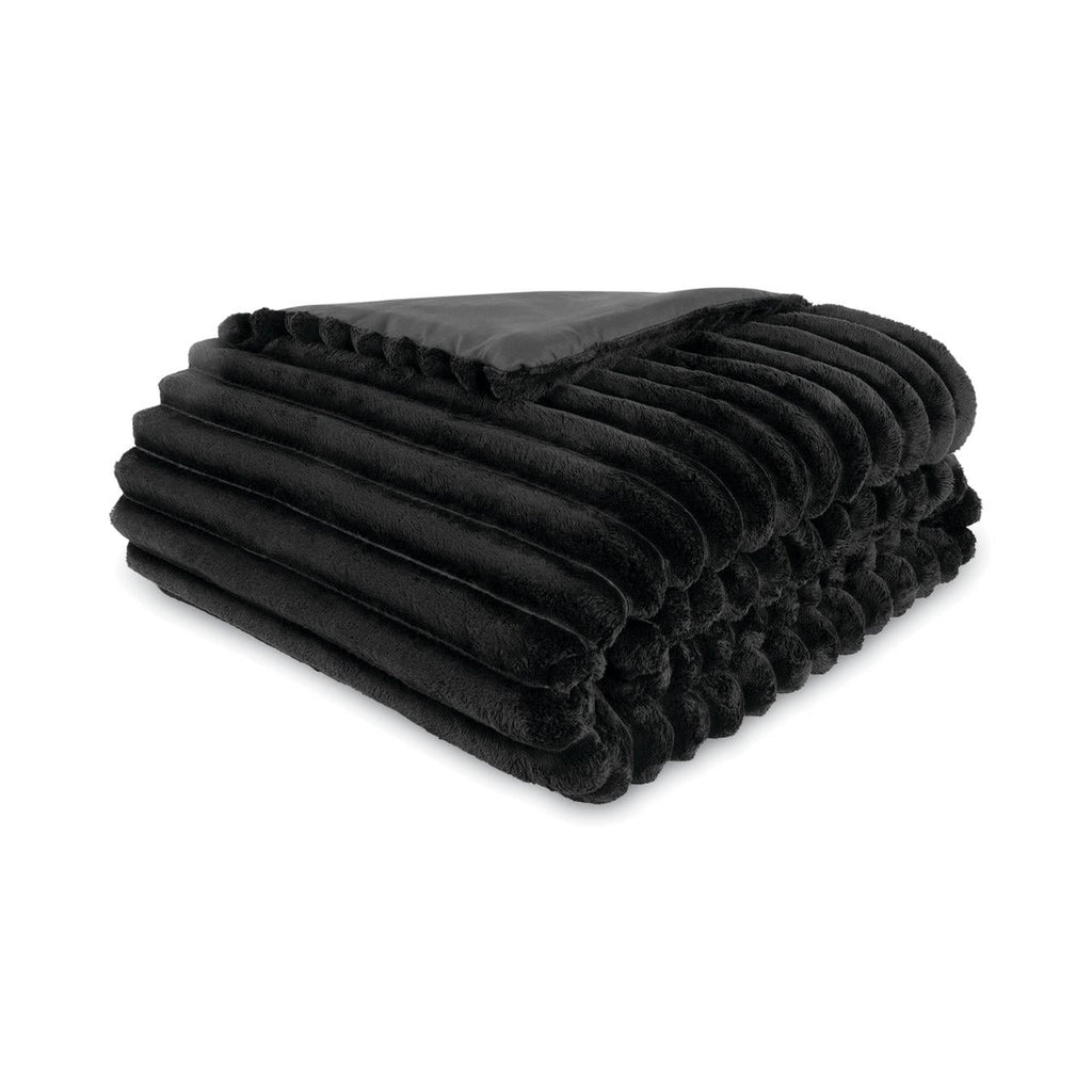 All-Season Full/Queen Comforter Set, All-Season, 5-Piece, Black Cozy Plush - Hypoallergenic Ultra-Fluffy Quilt for Winter Detail