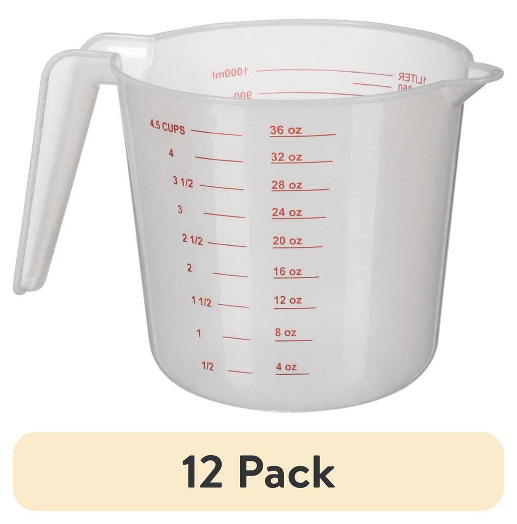 Premium Kitchen (12 pack) 4 Cup PP Plastic Measuring Cup, 32 oz, Clear - Kitchen Gadget Tool for Quick Food Prep - Default Title
