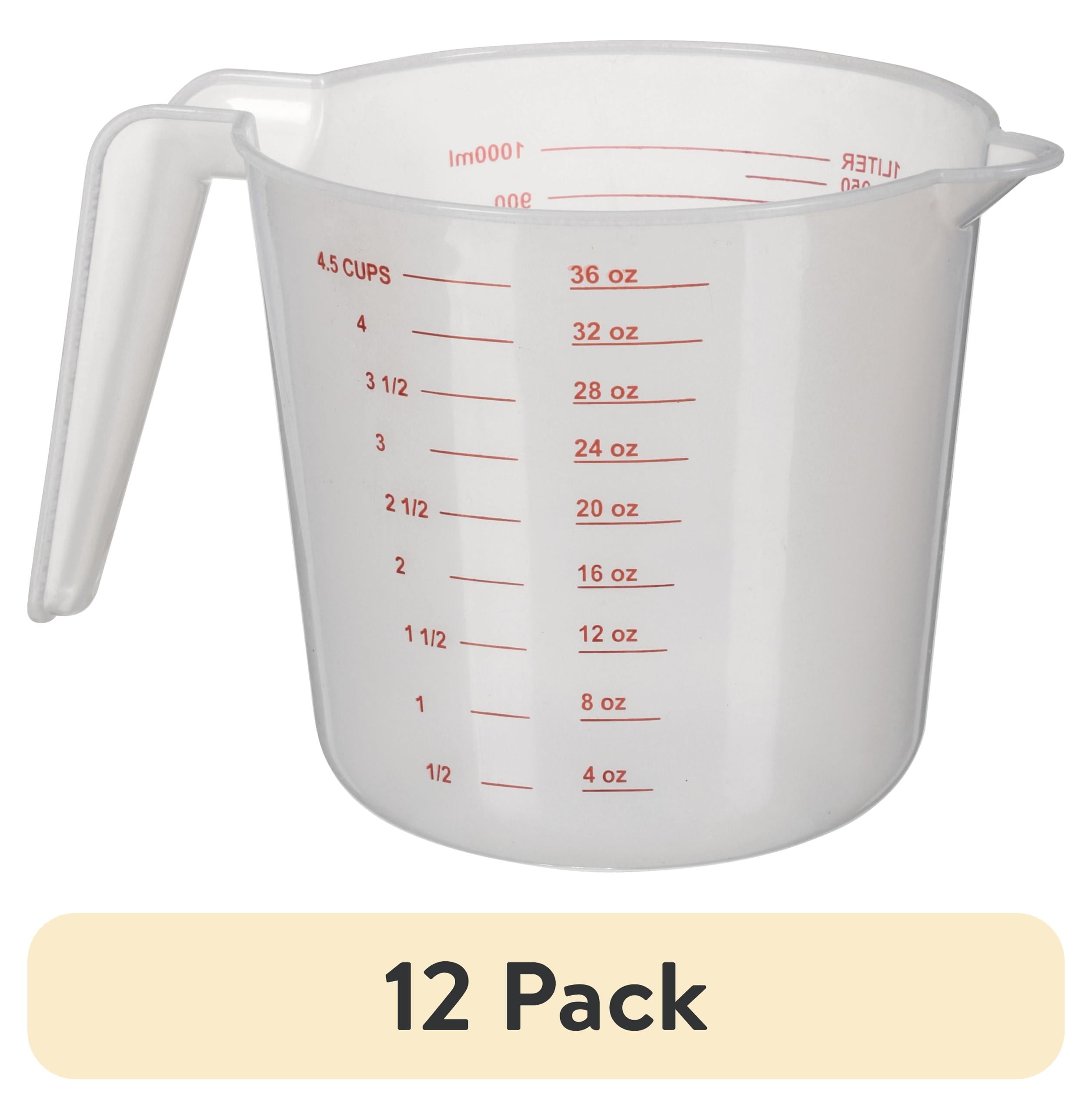 Premium Kitchen (12 pack) 4 Cup PP Plastic Measuring Cup, 32 oz, Clear - Kitchen Gadget Tool for Quick Food Prep - Default Title