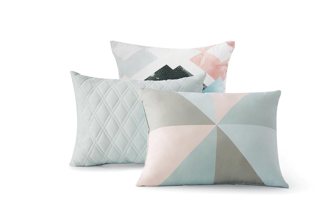 Fluffy Down Alternative Reversible Marble Diamond 8-Piece Bed in a Bag Bedding Set, Twin/Twin XL - Cloud-Like Soft Lightweight Bed Comforter Detail