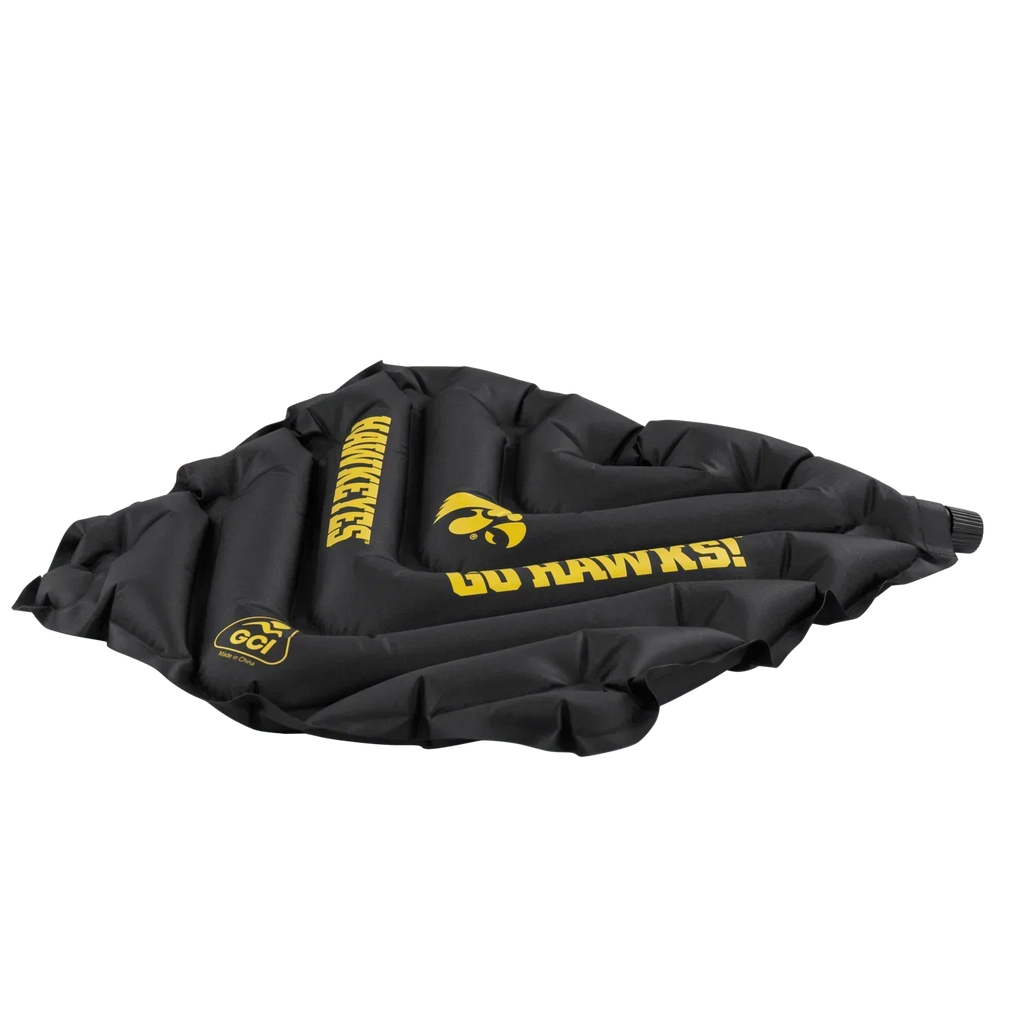 Compact Cushion College V Seat Inflatable Stadium Cushion - Iowa Hawkeyes - Choice 157 - Bleacher-Friendly Stadium Chair with Back Support Detail