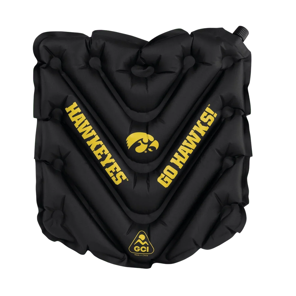 Compact Cushion College V Seat Inflatable Stadium Cushion - Iowa Hawkeyes - Choice 157 - Bleacher-Friendly Stadium Chair with Back Support - Default Title