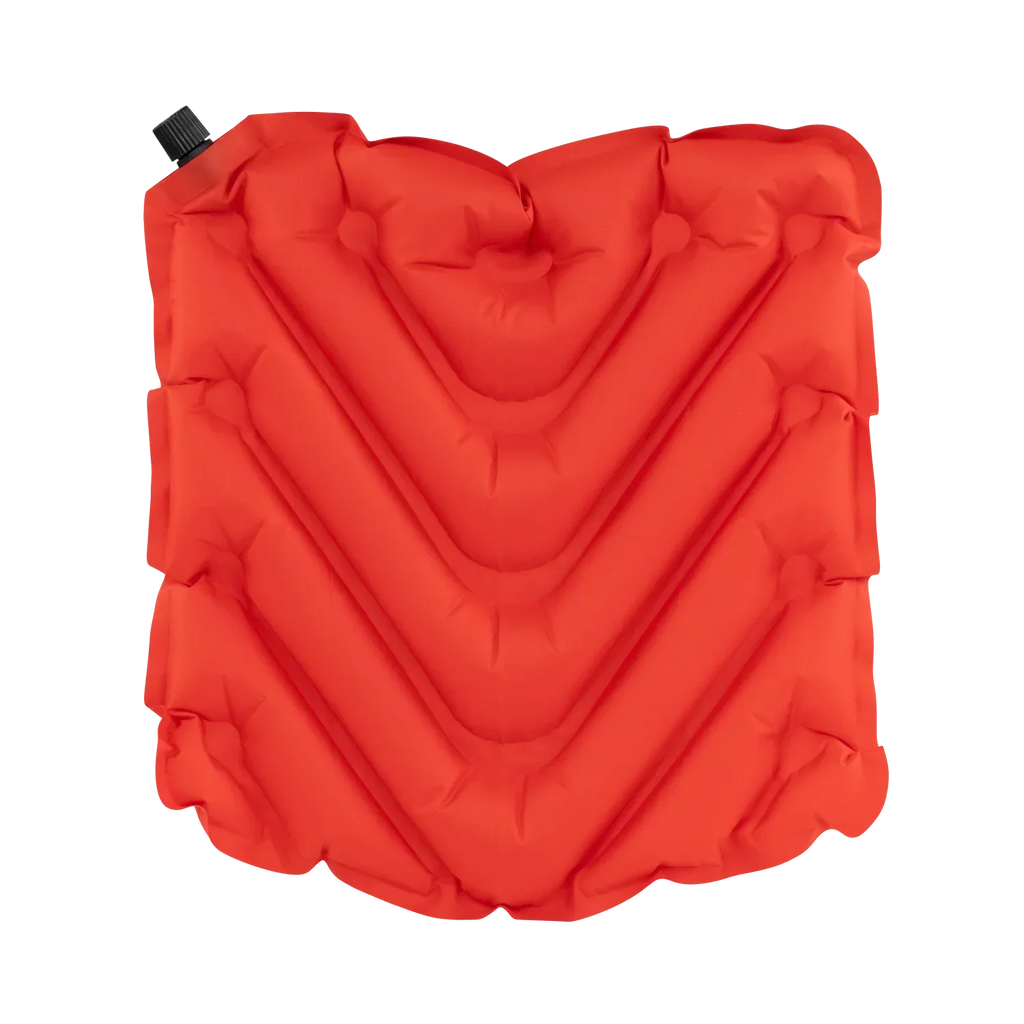 Ergonomic Back-Support College V Seat Inflatable Stadium Cushion - Nebraska Cornhuskers - Choice 277 - Grandstand Cushion Seat with Secure Under-Bench Hooks Detail