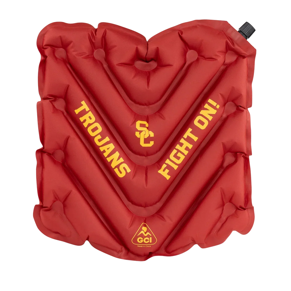 Secure-Hook College V Seat Inflatable Stadium Cushion - USC Trojans - Choice 523 - Ergonomic Portable Stadium Seat for Sports Events - Default Title