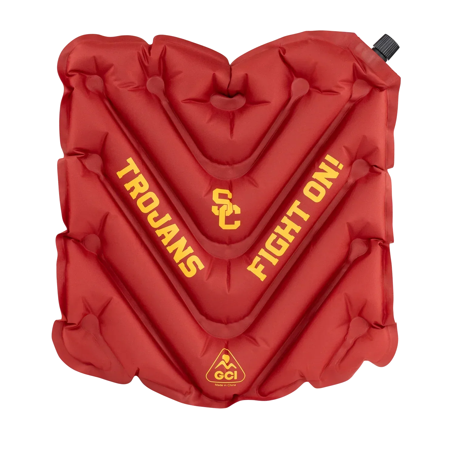 Secure-Hook College V Seat Inflatable Stadium Cushion - USC Trojans - Choice 523 - Ergonomic Portable Stadium Seat for Sports Events - Default Title