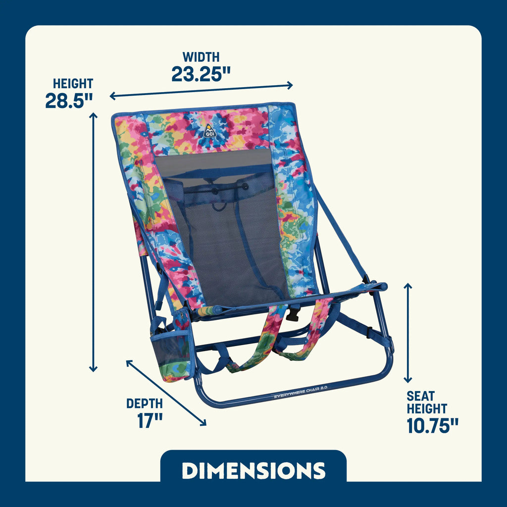 Backpack Travel Everywhere Chair 2 - Choice 656 - Low-Profile Reclining Beach Chair with Backpack Straps Detail