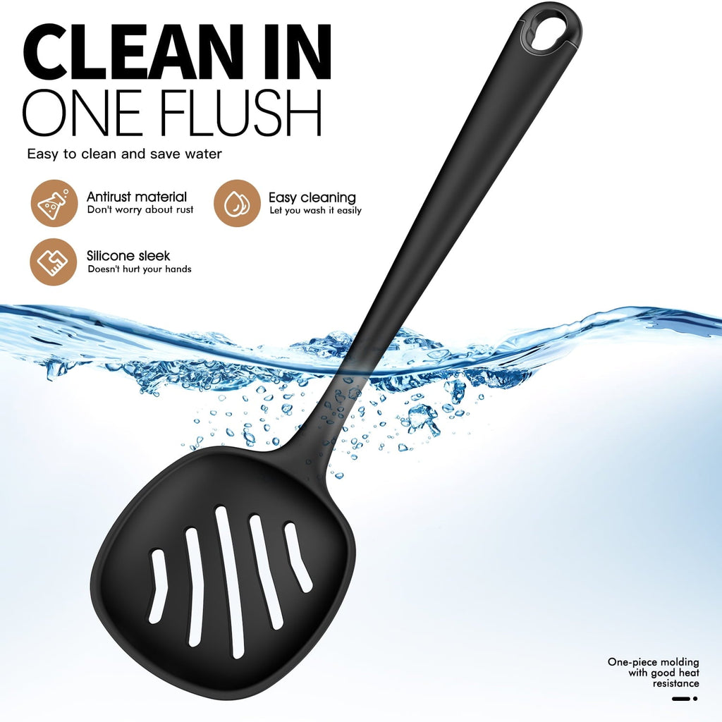 Heavy Duty Silicone Kitchen Utensils Set, 600°F Heat Resistant Silicone Cooking Utensils, Spatula, Spoon, Whisk, Tongs, Kitchen ... - Heavy Duty Stainless Steel Kitchen Shears Detail