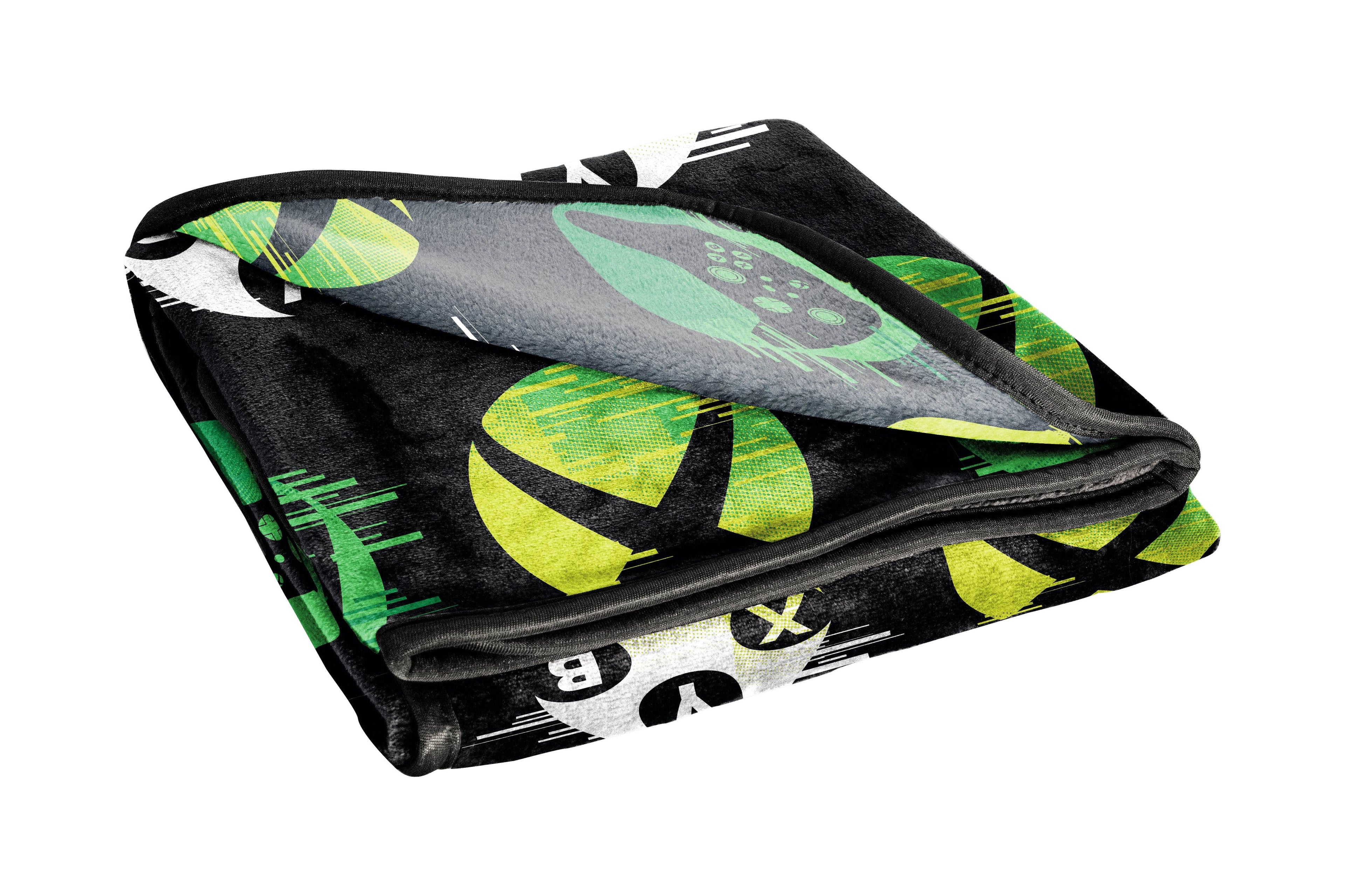 Lightweight Warm Head Glow In The Dark Kids Throw Blanket, 46 x 60, Microfiber, Black - Luxury Knitted Decorative Throw Blanket with Fringes Detail