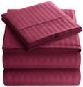 Ultra-Soft Bedding Set with Flat Sheet, Fitted Bed Sheet & Pillowcases, Full Burgundy - Premium Ultra-Soft Pillowcase Pair for Sleeping - Default Title