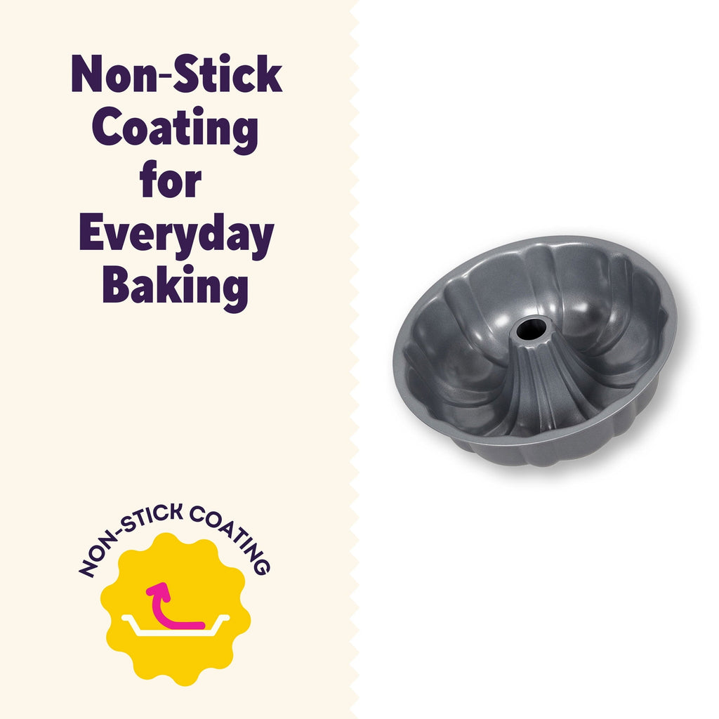 Innovative Everyday Non-Stick Bundt Cake Pan 6" Fluted Tube Baking Pan, Packaging May Vary - Premium Stainless Steel Garlic Presser & Peeler Detail