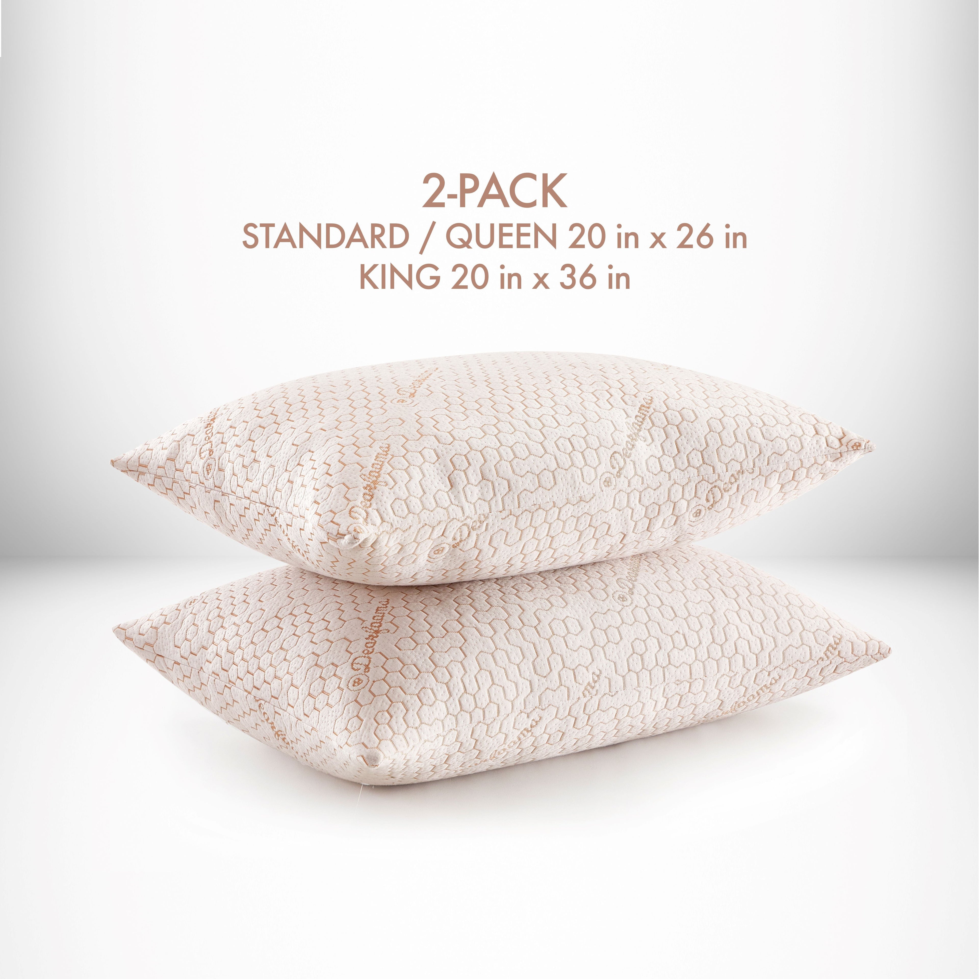 Hotel Collection Cozy Copper Infused Bed Pillow Standard, White - Ergonomic Memory Foam Pillow for Neck Pain Support Detail
