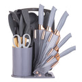 Premium Silicone 19-Piece Silicone Kitchen Utensil & Knife Set - Heat-Resistant Cooking Tools Non-Stick Safe Gift for Mom or Wo... - Premium Stainless Steel Cooking Utensil for Non-Stick Pots - Default Title