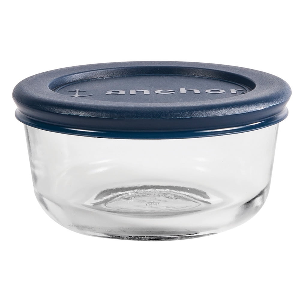 Deliciously Squishy Glass Food Storage Containers with Lids, 1 Cup Round, Set of 4 - Fun Food Fidget Cookie Squishable Toy Detail