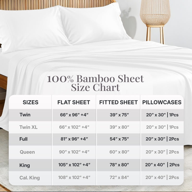 Premium Egyptian Cotton Lux Decor 100% Organic Viscose - 4 Piece Ultra-Soft Luxury Cooling Bed Sheets, 16" Deep Pocket, Breathable & Hypoalle... - Premium Ultra-Soft Pillowcase Pair for Sleeping Detail