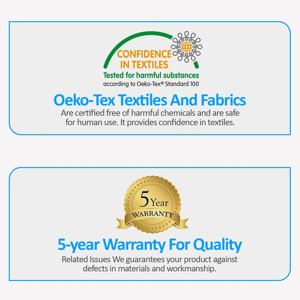 Hotel Collection Queen Size Bamboo Pillow, Memory Foam Bed Pillows with Washable Pillowcases, Queen - Hotel Quality Plush Sleeping Pillows Detail