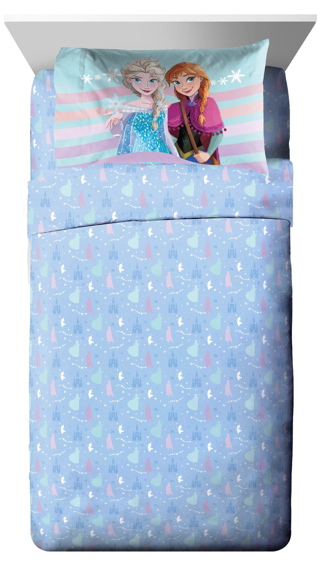 Hypoallergenic Cloud The Poet Inside 5 Piece Twin Size Kids Comforter Set wth Sham - Super Soft Elsa Bed Set for Kids - Cloud-Like Soft Lightweight Bed Comforter Detail