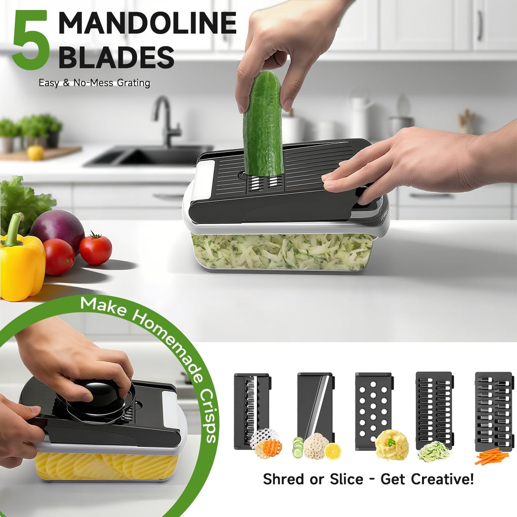 Innovative Vegetable Chopper Food Slicer, 15 in 1 Multi-Function Food Chopper for Onion, Veggie, Cheese Grater, Vegetable... - Innovative Kitchen Helper for Modern Cooking Detail