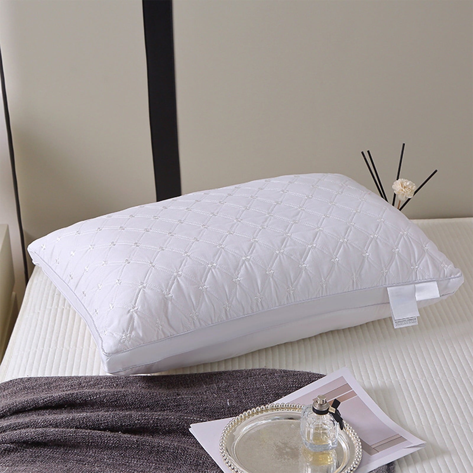 Fluffy Shredded Hotel Grade Extra Soft Pillows Queen Size Set of 2 Supportive Bed Pillow for Back Side and Stomach Sleepers, Breathab... - Hotel Quality Plush Sleeping Pillows Detail