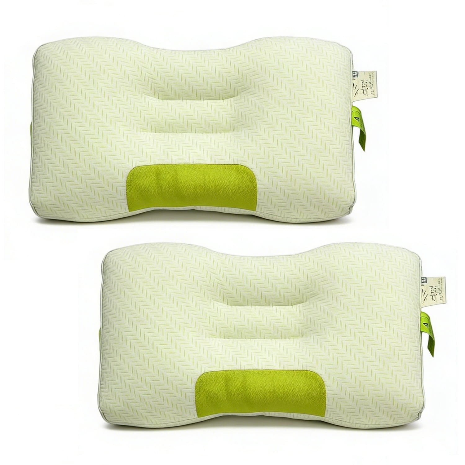 Fluffy Shredded 2-Pack Bamboo Fiber Bed Pillow (29.13" x 18.9") - A-Class Safe and Cooling - Hotel Quality Plush Sleeping Pillows - Default Title