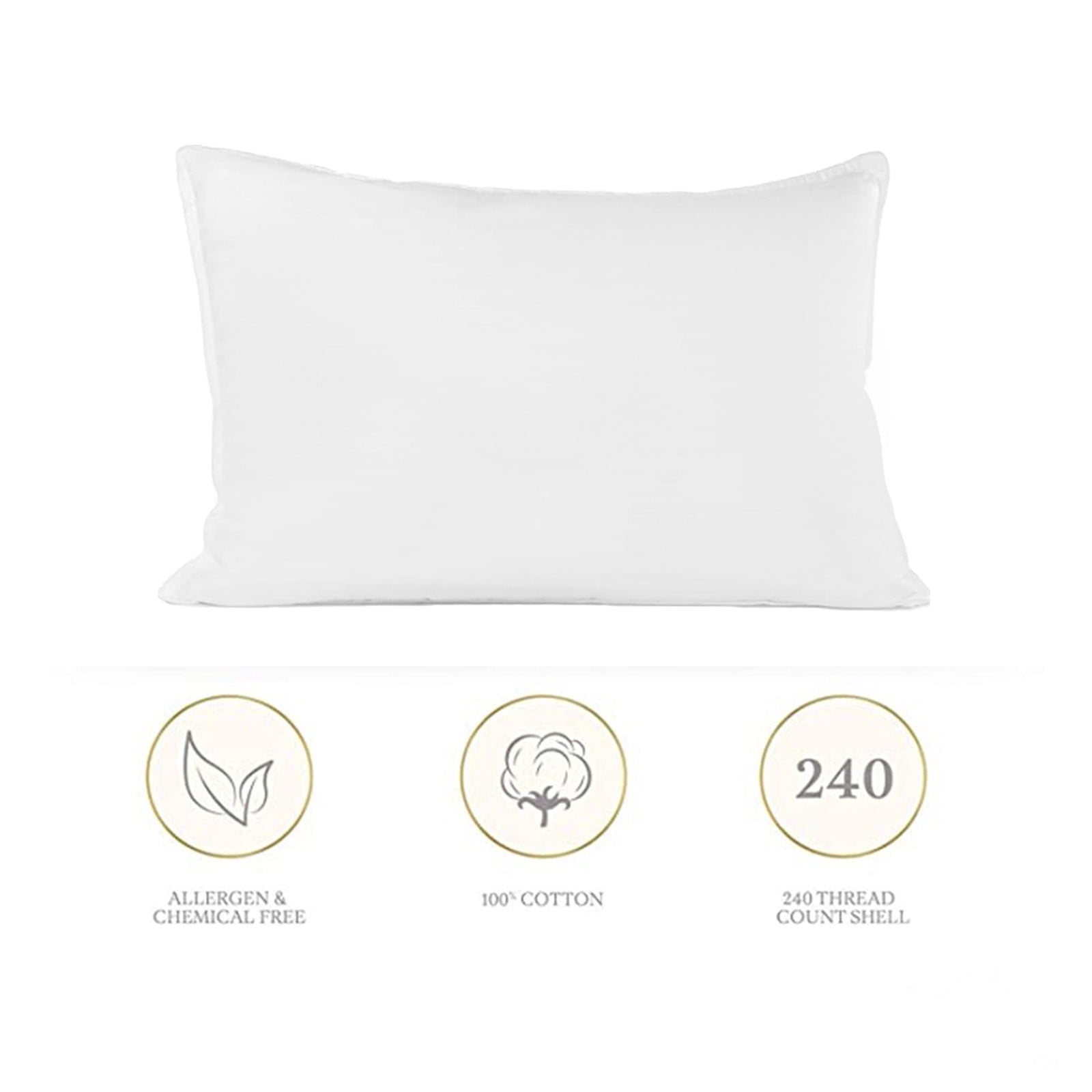 Decorative Plump Pillows Standard Size Set of 2, Bed Pillows for Sleeping, Standard Pillows 2 Pack for Back, Stomach or Side Sleepers,... - Ergonomic Memory Foam Pillow for Neck Pain Support Detail