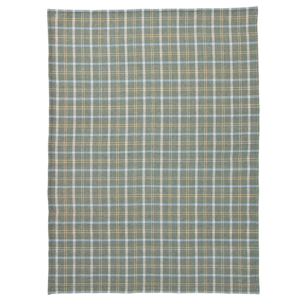 Cozy Fleece Woven Chenille Plaid Throw Blanket, Green River , 50x72 Inches - Lightweight Plush Warm Blanket for All Seasons Detail