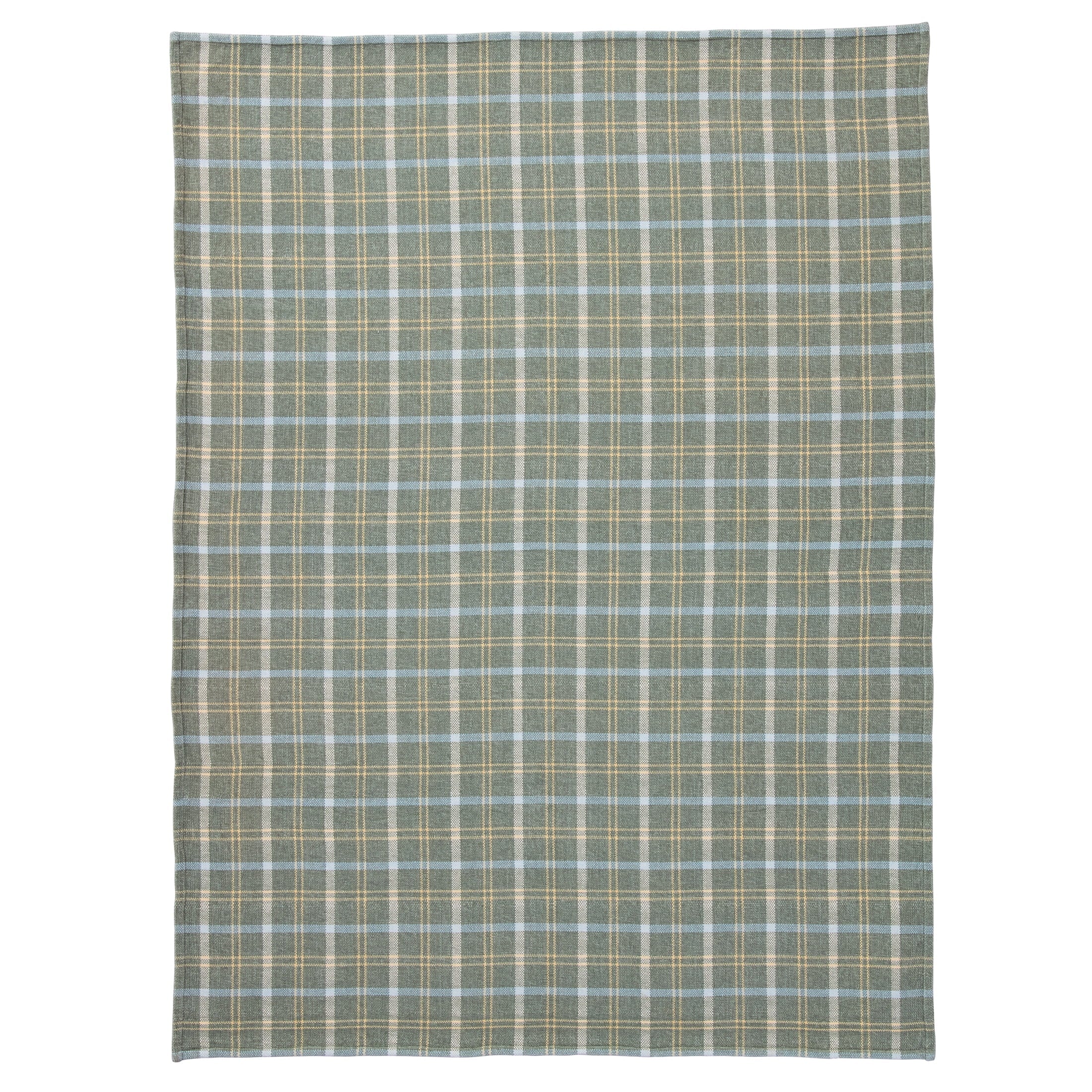 Cozy Fleece Woven Chenille Plaid Throw Blanket, Green River , 50x72 Inches - Lightweight Plush Warm Blanket for All Seasons Detail