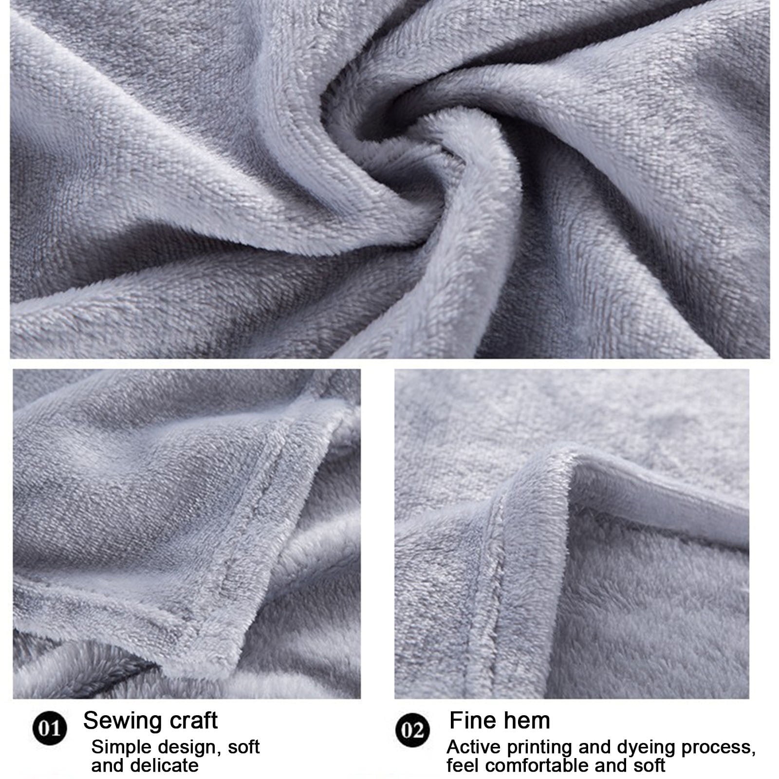 Reversible Sherpa Under $5 Flannel Blanket 27.56X39.37 Inches Blanket Soft Cozy Throw Blanket for Couch, Bed, Household Blanket for All... - Super Soft Reversible Sherpa Flannel Blanket Detail