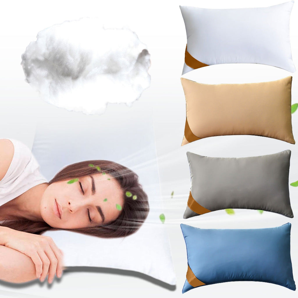 Orthopedic Support Pillows Set of 2 - White Pillows 2 Pack Hotel Quality Bed Pillows for Sleeping Soft and Supportive Pillows for Side, ... - Decorative Throw Pillow Cushion for Sofa & Bed Detail