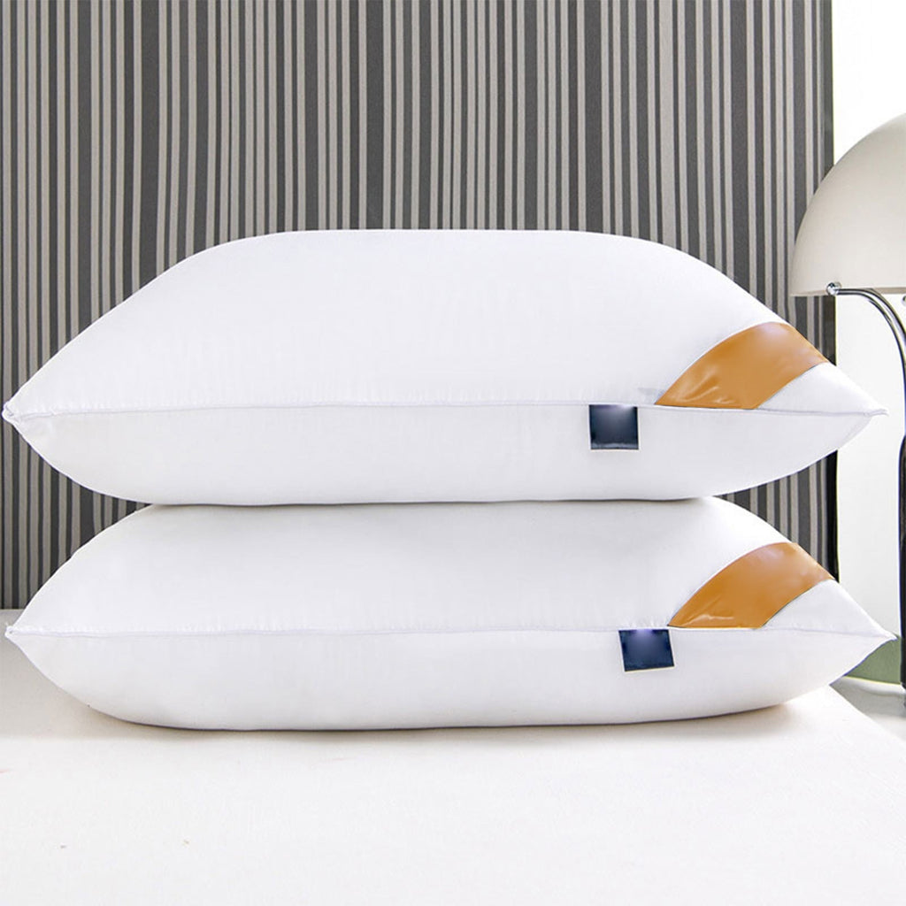 Orthopedic Support Pillows Set of 2 - White Pillows 2 Pack Hotel Quality Bed Pillows for Sleeping Soft and Supportive Pillows for Side, ... - Decorative Throw Pillow Cushion for Sofa & Bed Detail